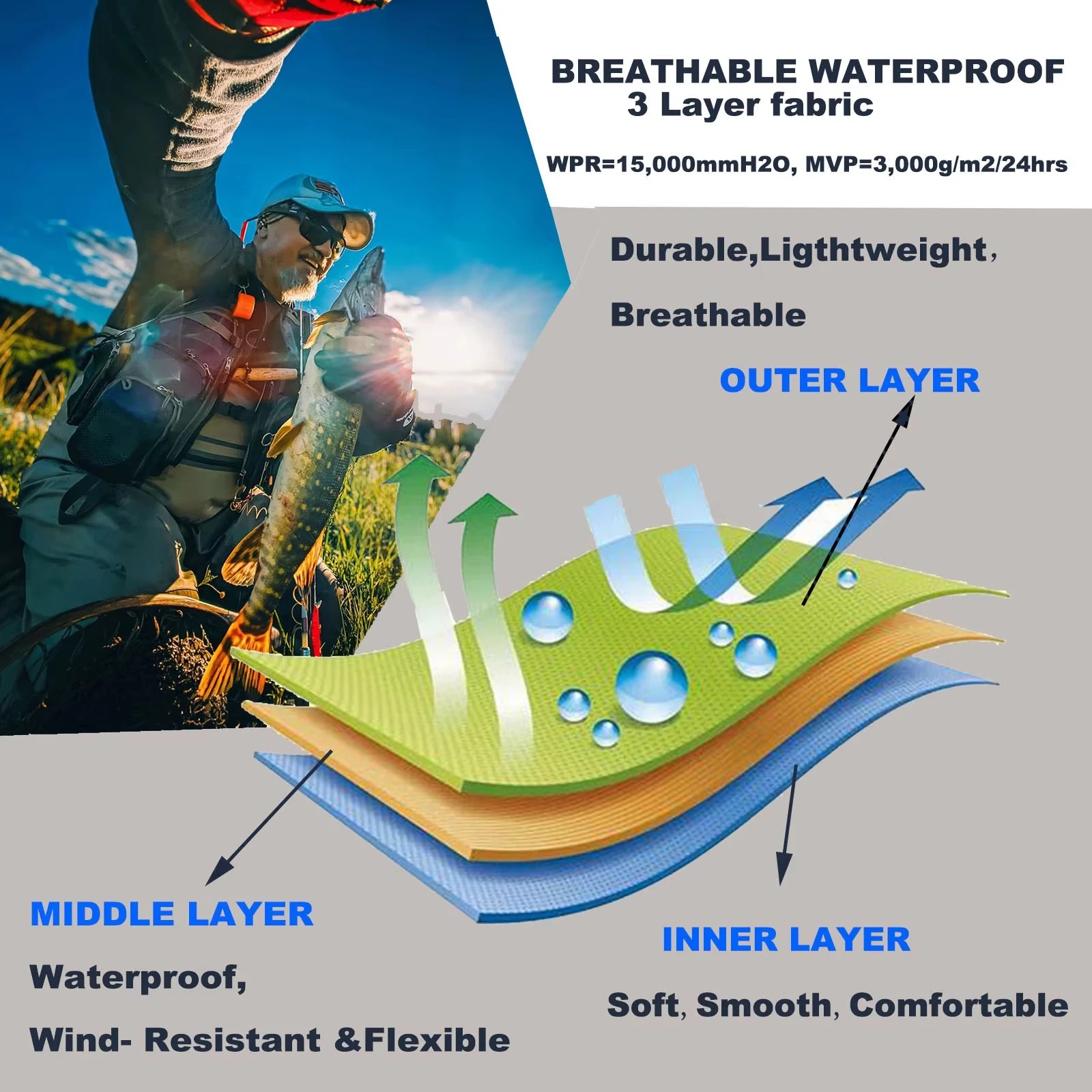 Fishing Waders Breathable - جوتير - بدلة صيد السمك ذات