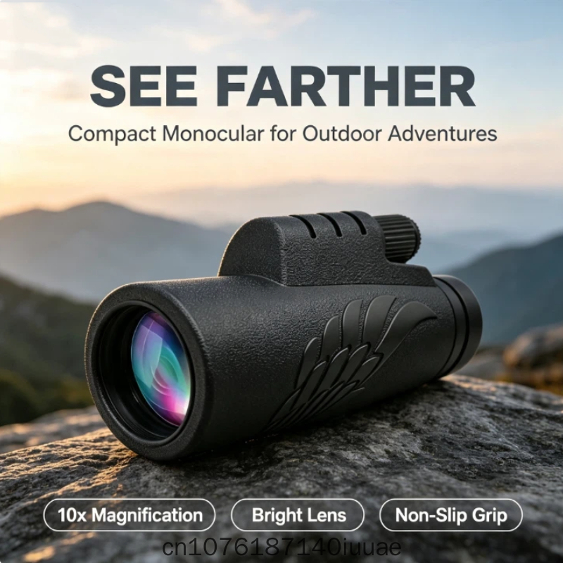 Outdoor Hunting Youtube - منظار أحادي الأنبوب 10X42 للاستخدام الخارجي،