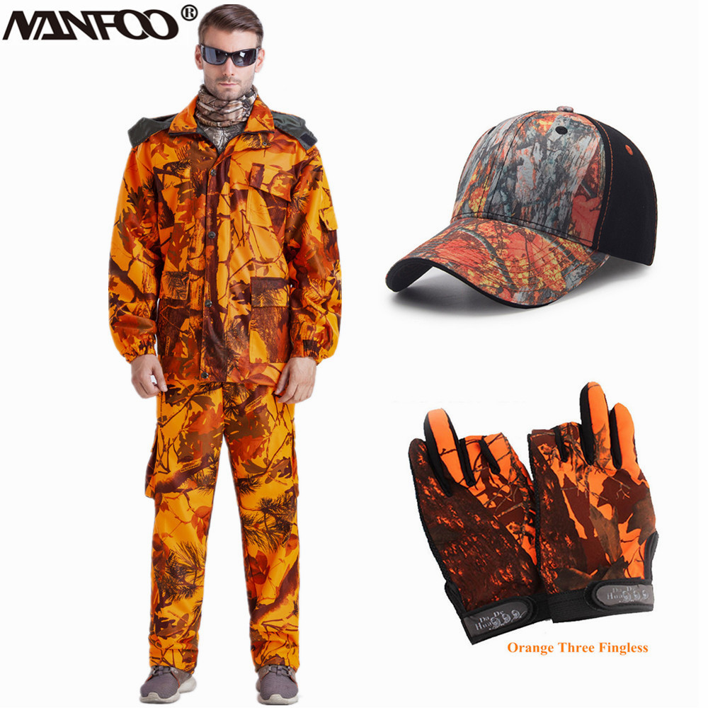 Camouflage Hunting Jacket - في الهواء الطلق الرجال الحريق البرتقالي