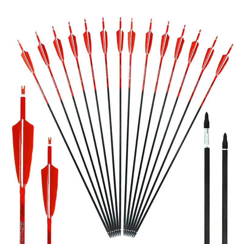 Arrow Carbon Shaft - 6 قطع/12 قطعة/24 قطعة من أعمدة