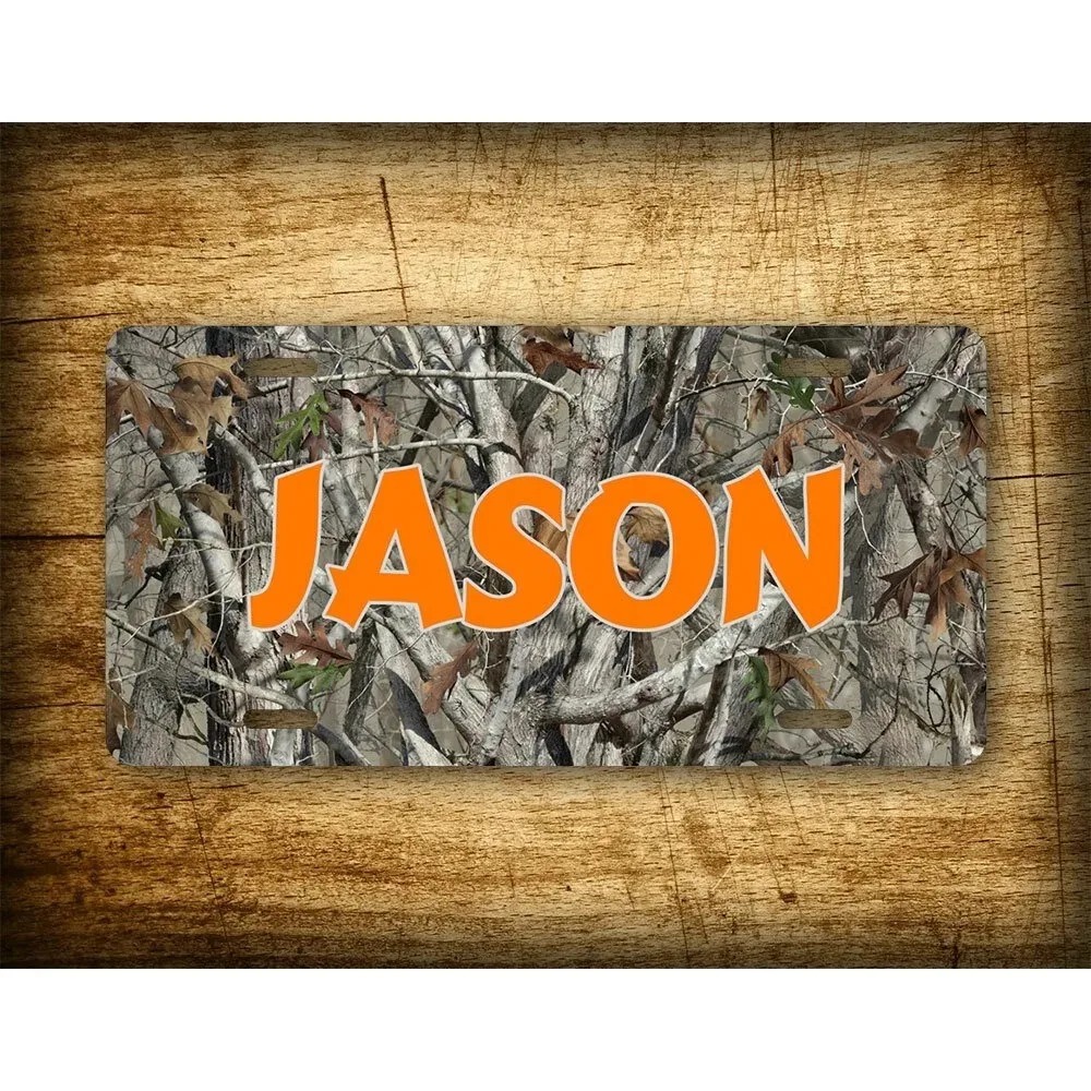 Outdoor Hunting Names - قطعة واحدة من لوحة معدنية مزخرفة