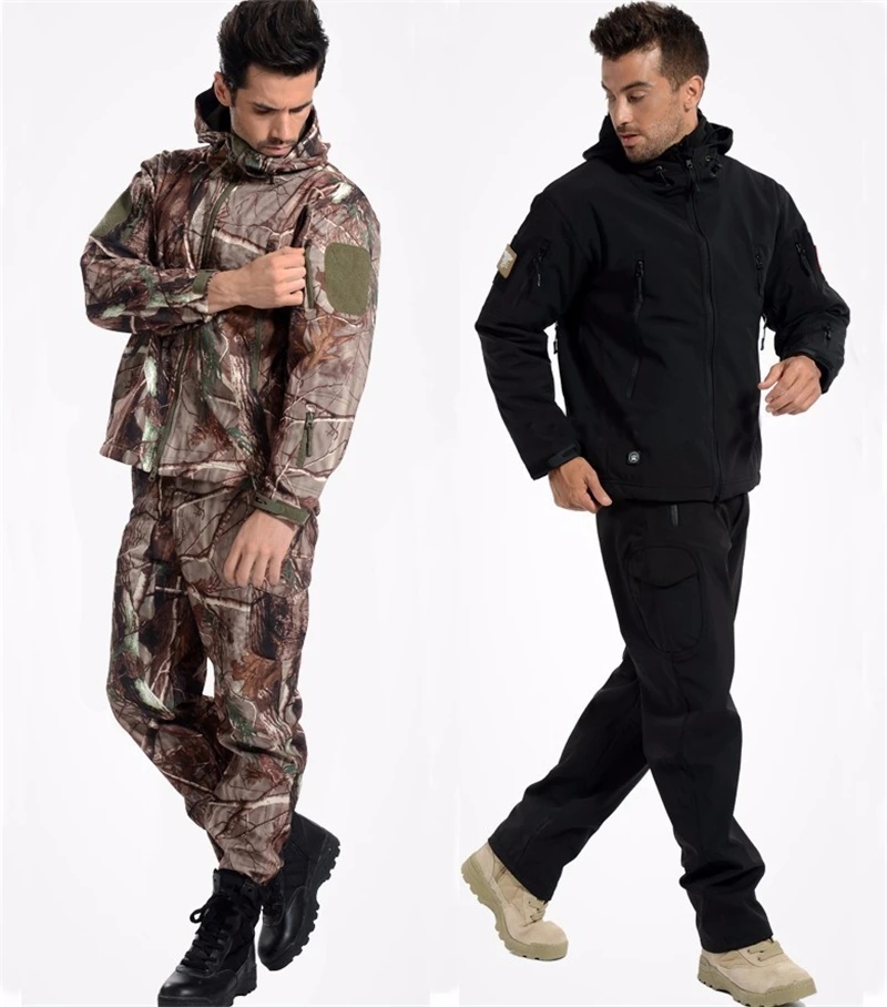 Camouflage Hunting Jacket - القرش الجلد لينة قذيفة التكتيكية سترة