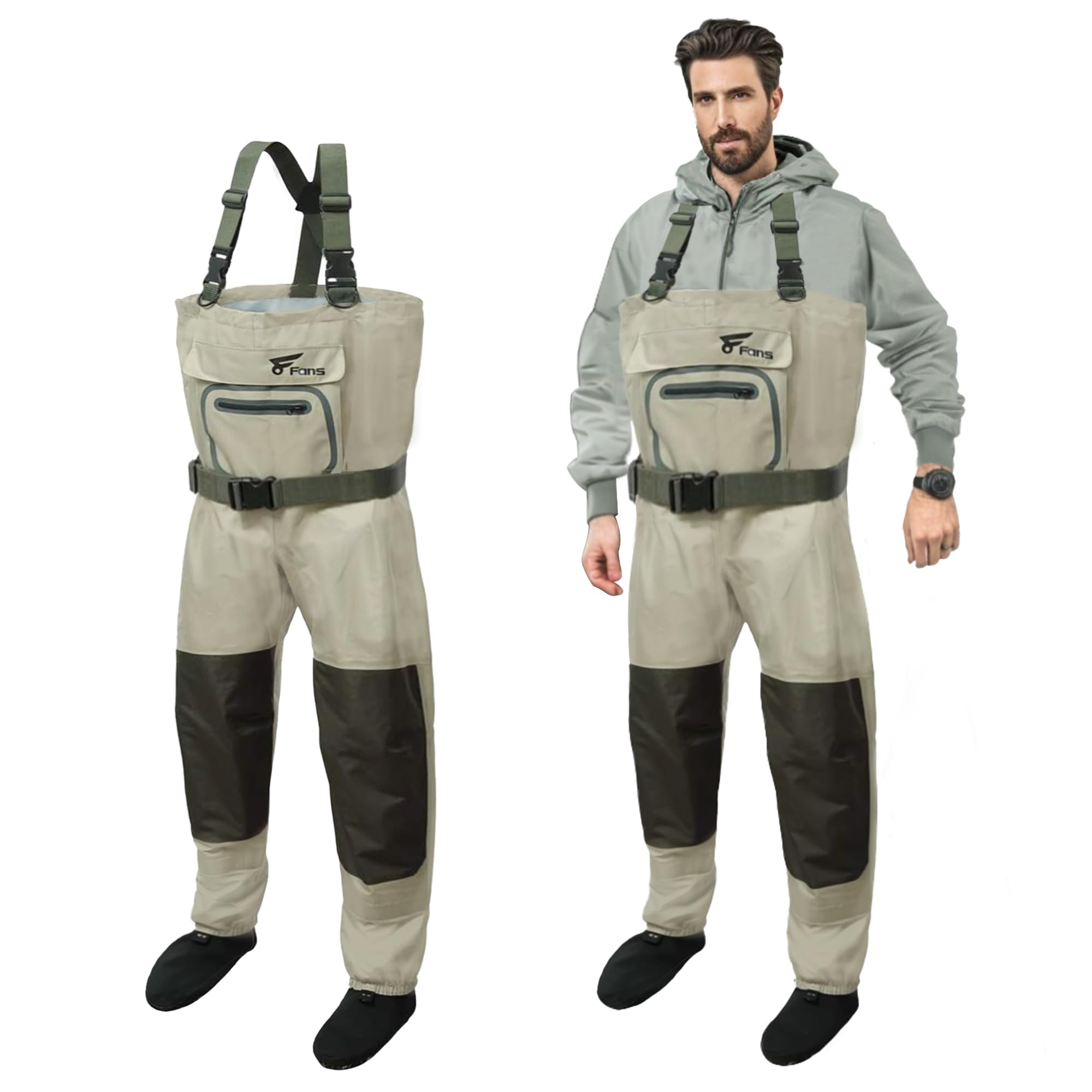 Fishing Waders Breathable - صدرية صيد بـ 8 مراوح للرجال