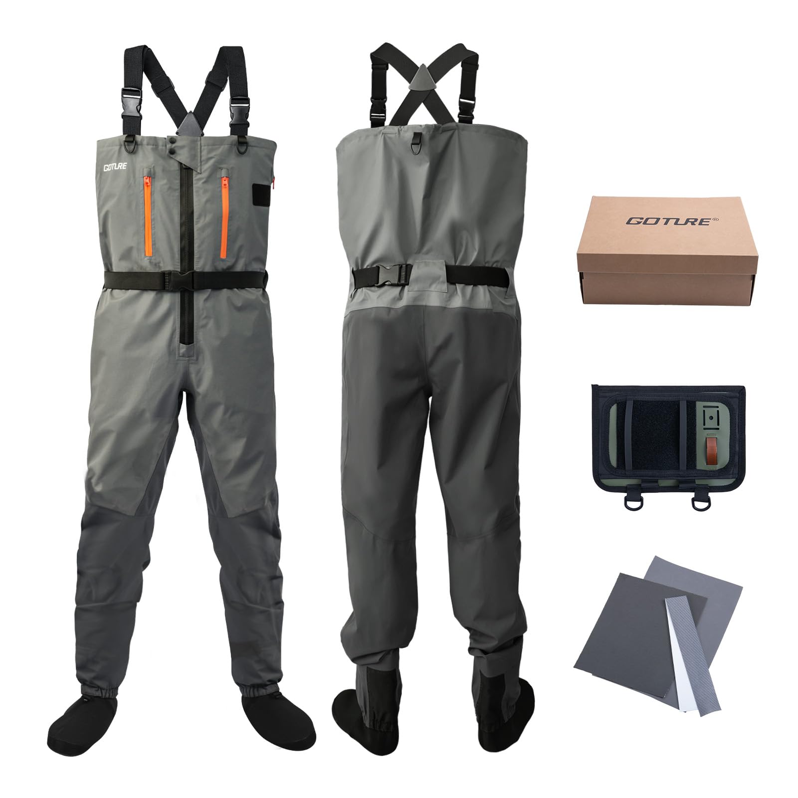 Goture 5-Layer مقاوم للماء الص - مراجعة Fishing Waders Breathable وسعره