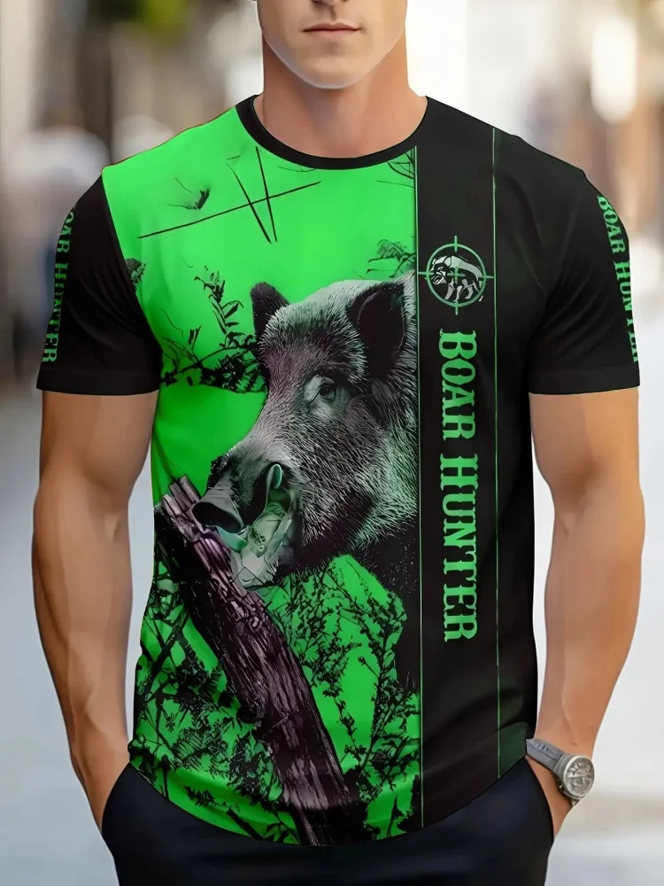 تي شيرت رجالي عصري بطبعة خنزير - مراجعة Hunting Outdoor Shop وسعره