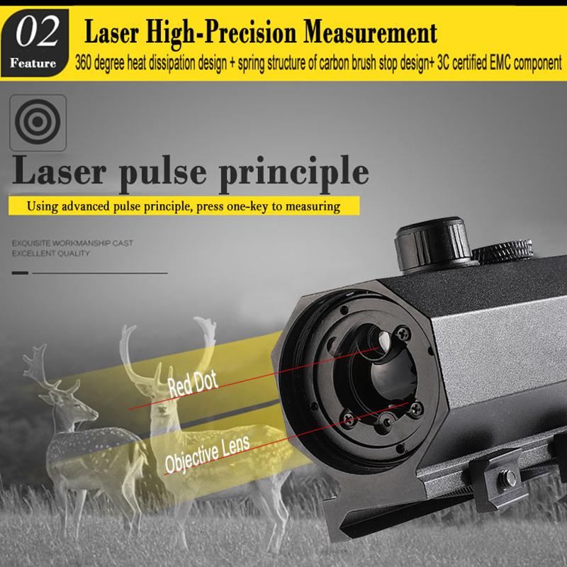 MINI8 المكونات في 1200 متر تتر - مراجعة Rangefinder Laser Hunting وسعره