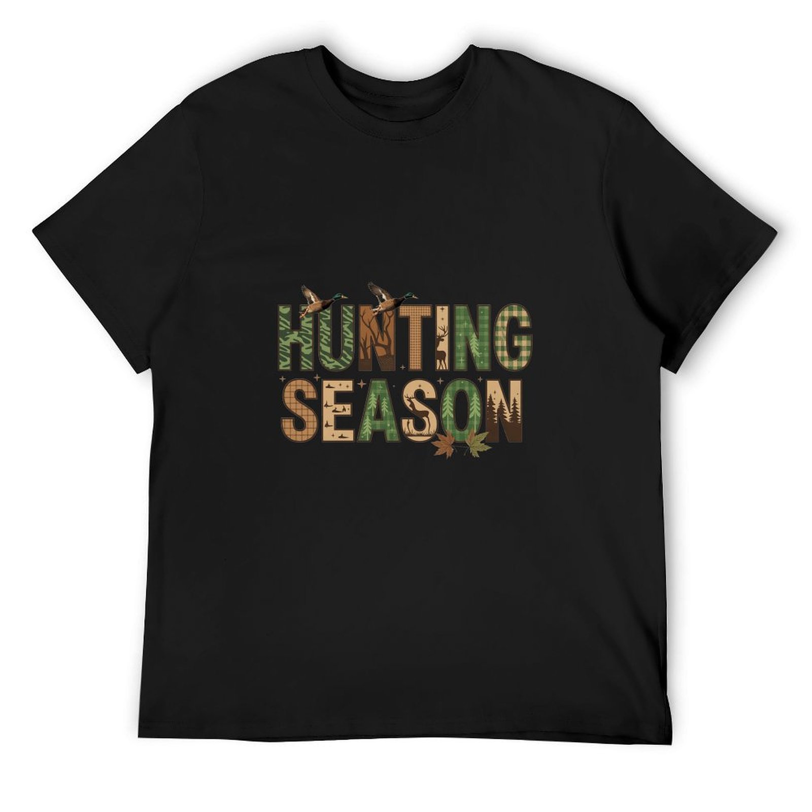 تي شيرت رجالي من القطن الأسود  - مراجعة Hunting Outdoor Day وسعره