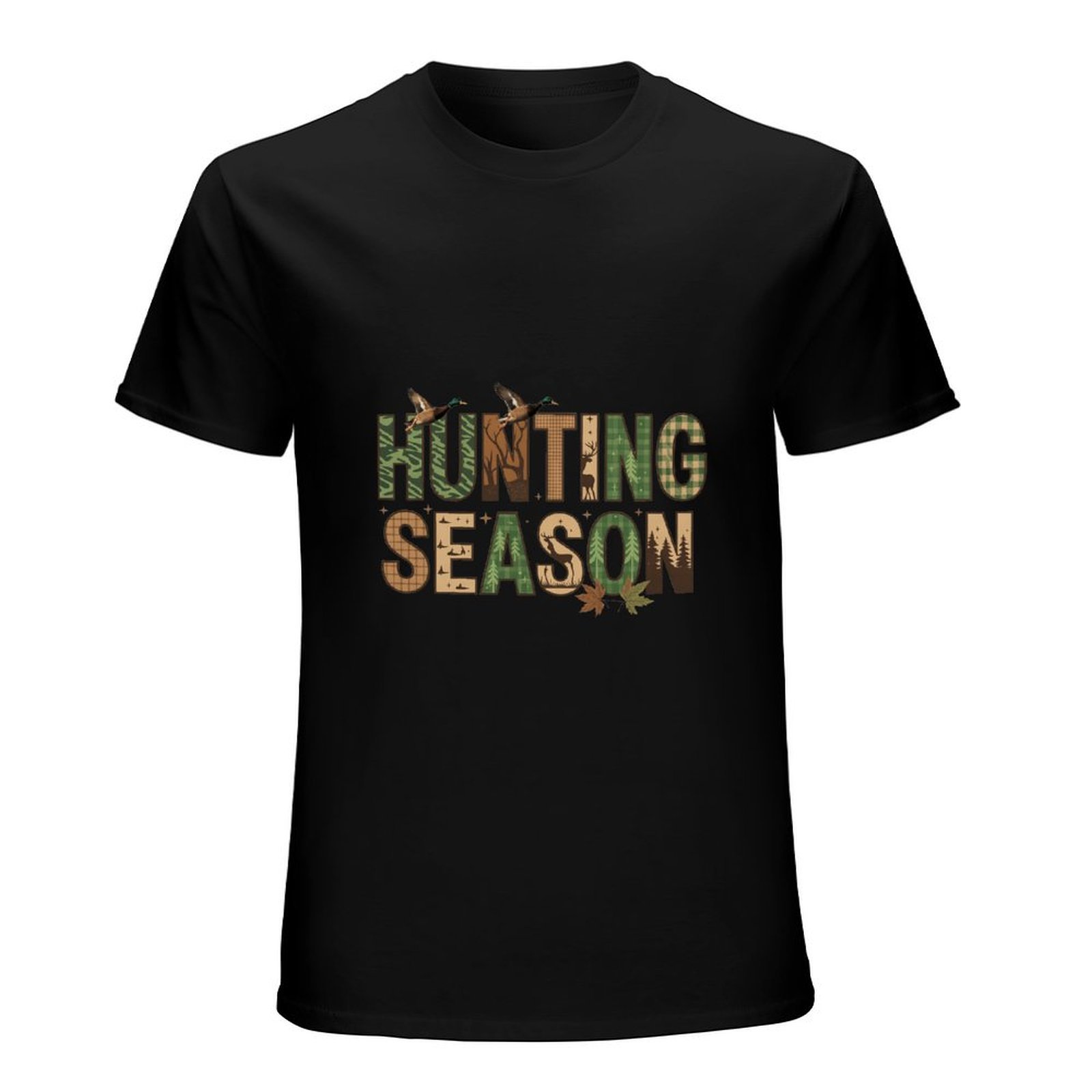 تي شيرت رجالي من القطن الأسود  - مراجعة Hunting Outdoor Day وسعره