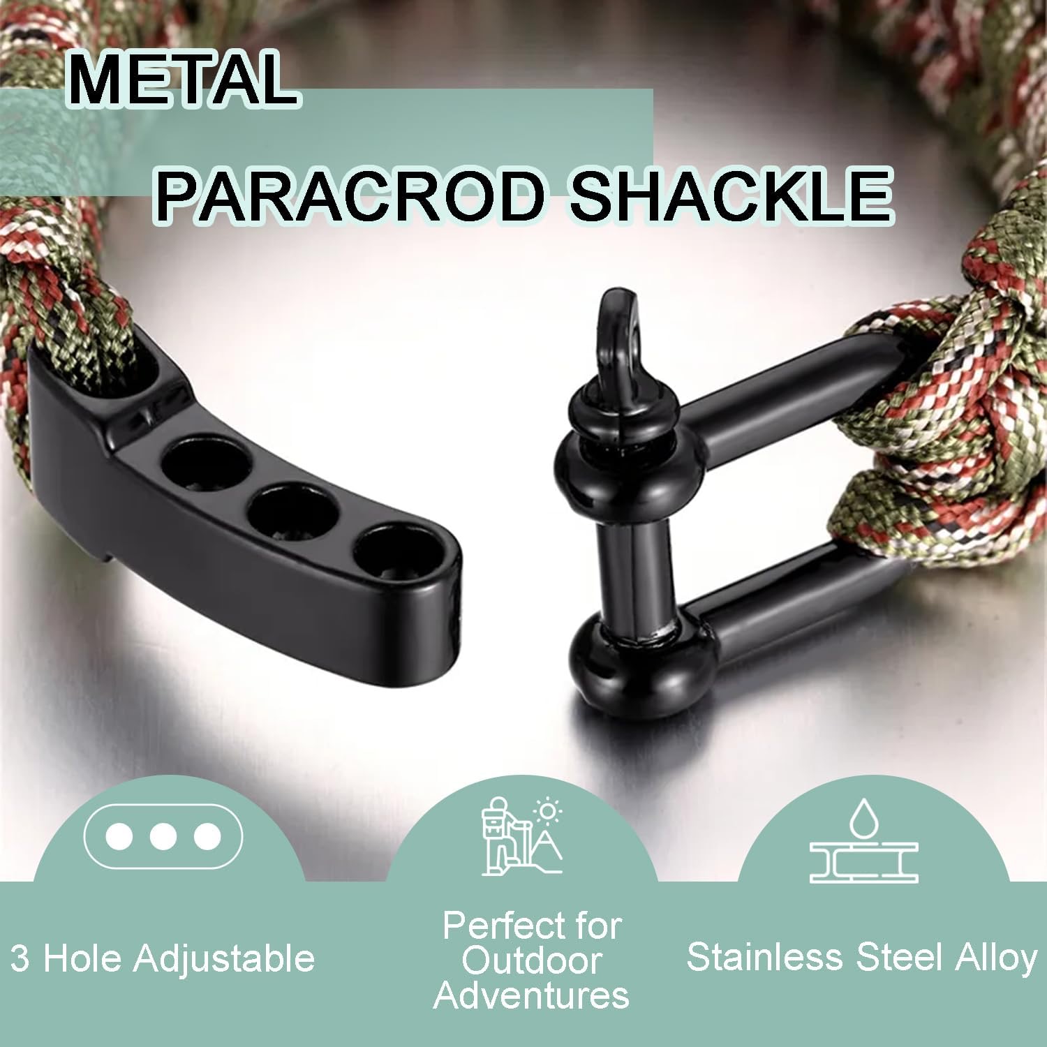 4/10 قطع من مشابك سوار الباراك - مراجعة Paracord Survival Bracelet وسعره