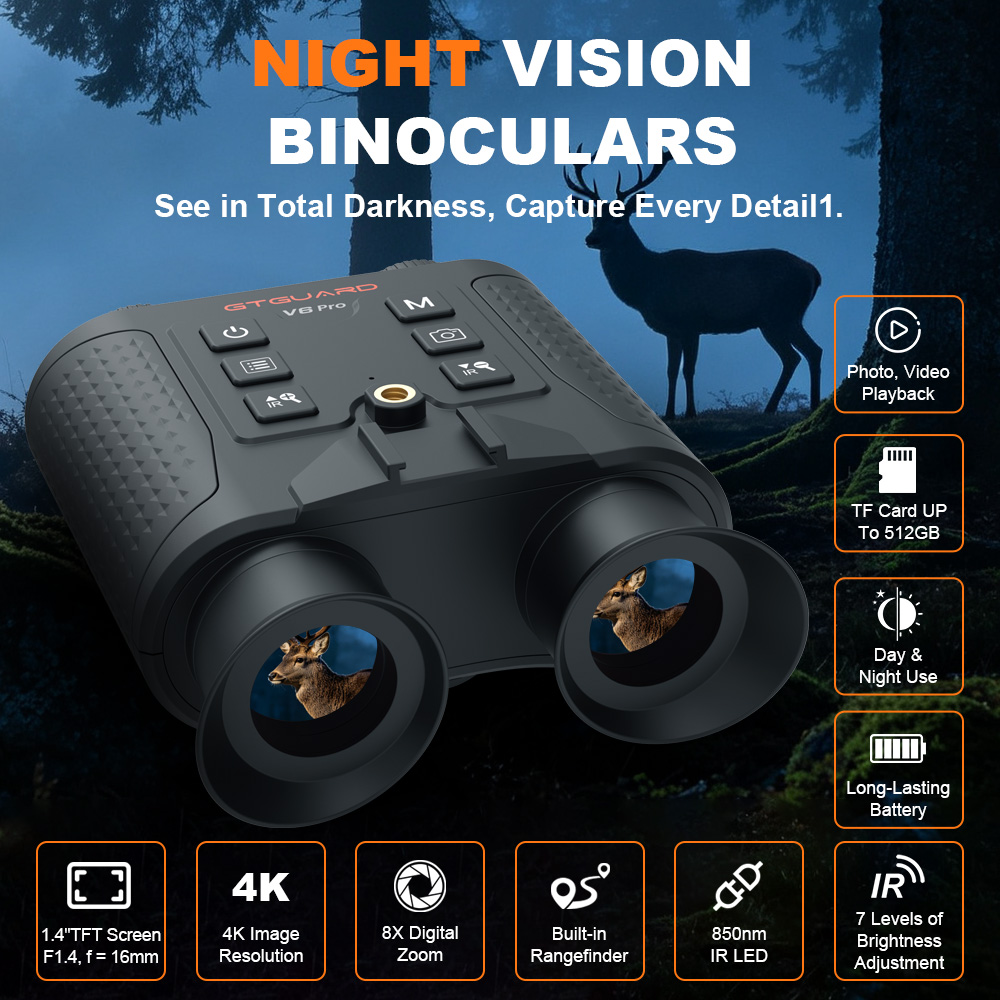 مناظير للرؤية الليلية بدقة 4K  - مراجعة Hunting Outdoor Day وسعره